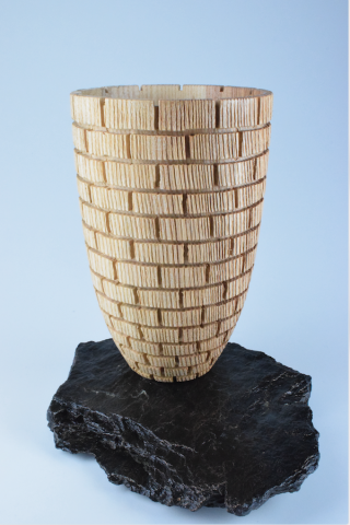 Brick Illusion Vase on Slate