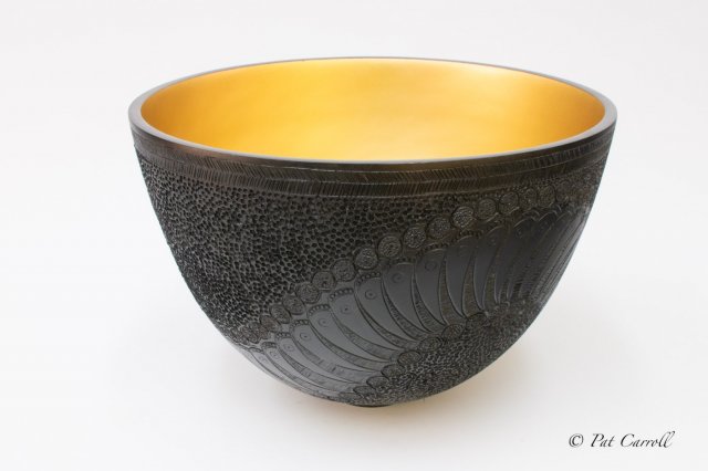 Pat Carroll Woodturning: Decorated Bowl